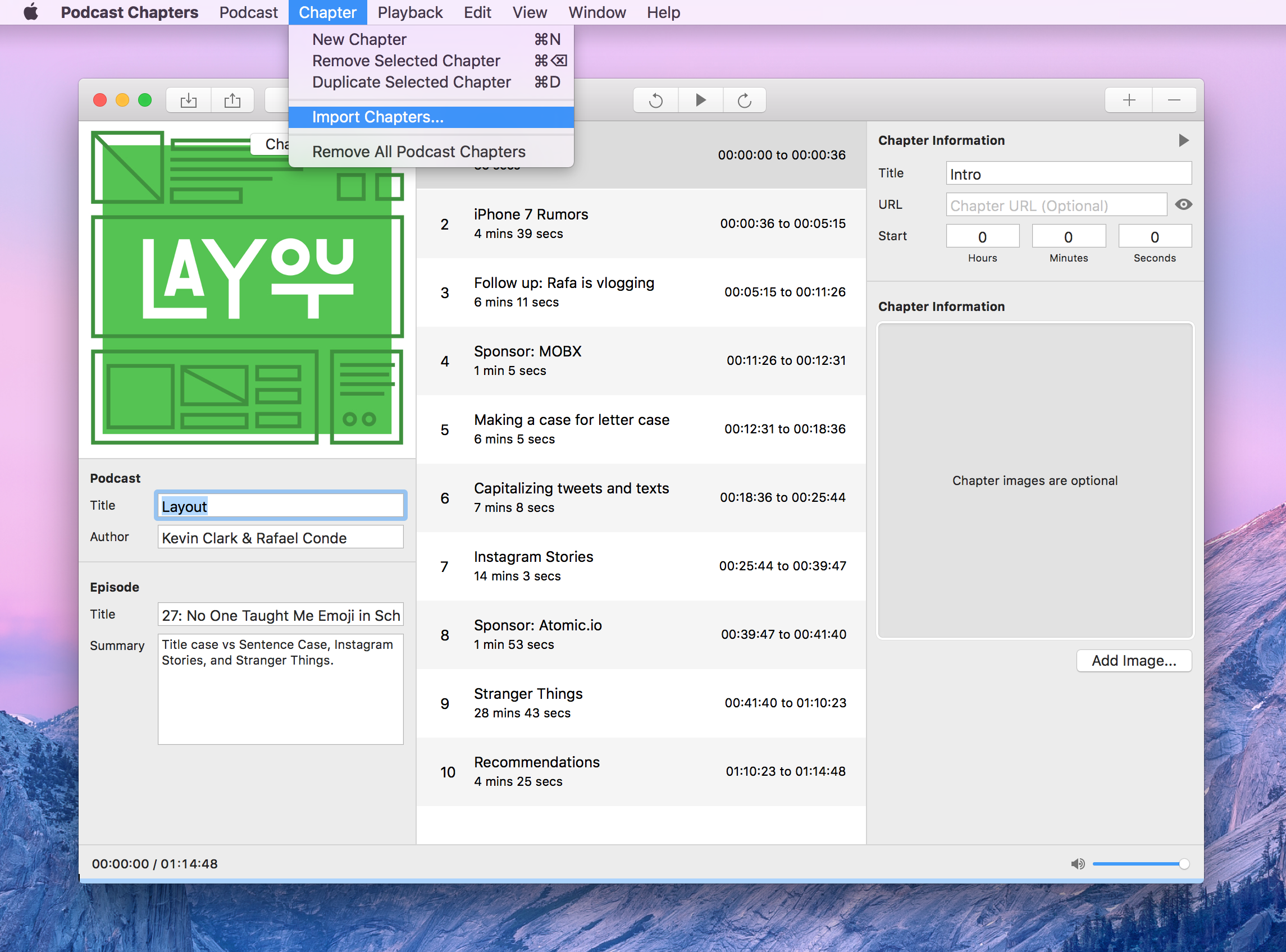 Adding Chapter Markers to Your Podcast with Forecast 