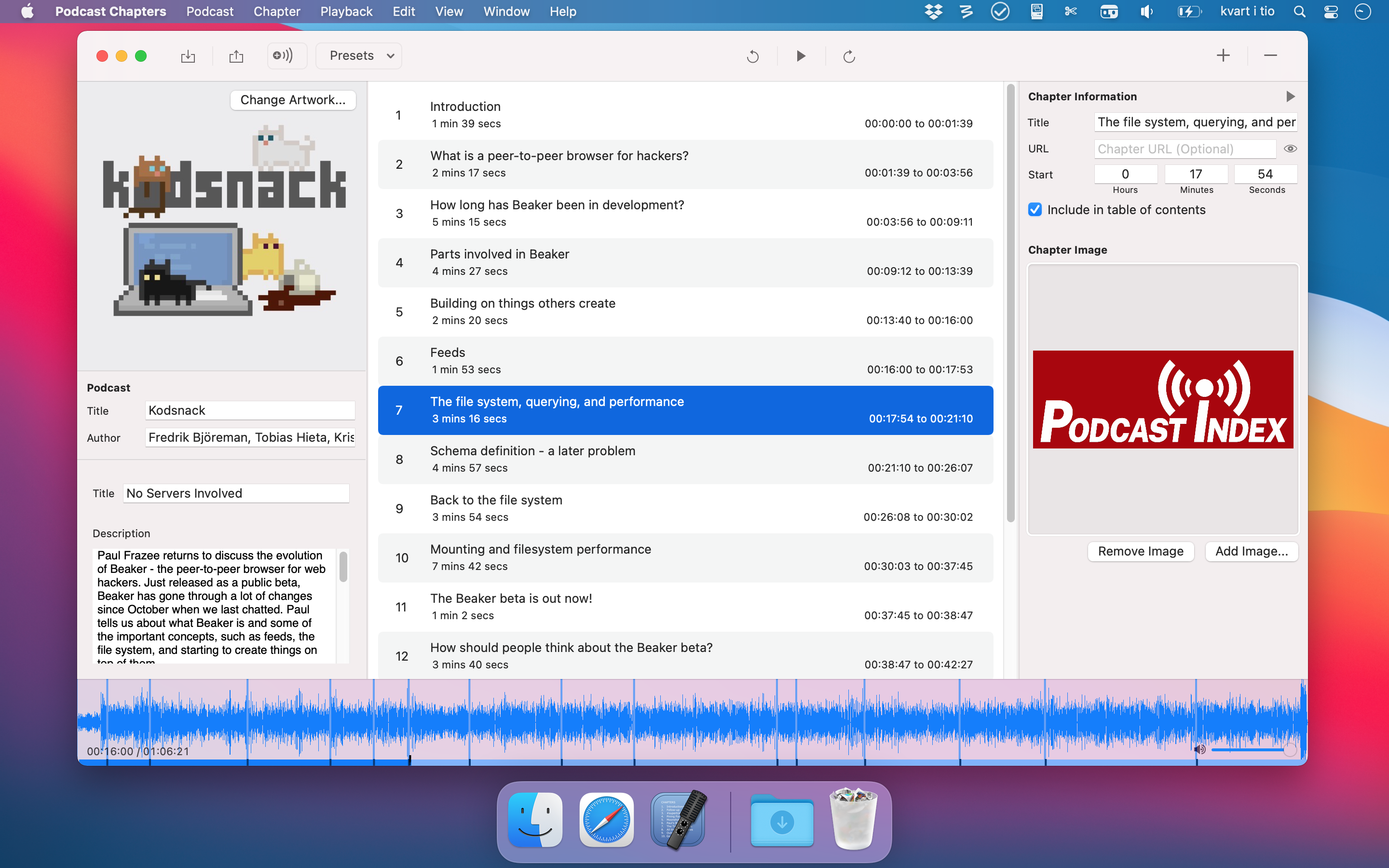 Chapters for Mac — An App for Adding Chapter Markers to Podcasts — Tools  and Toys